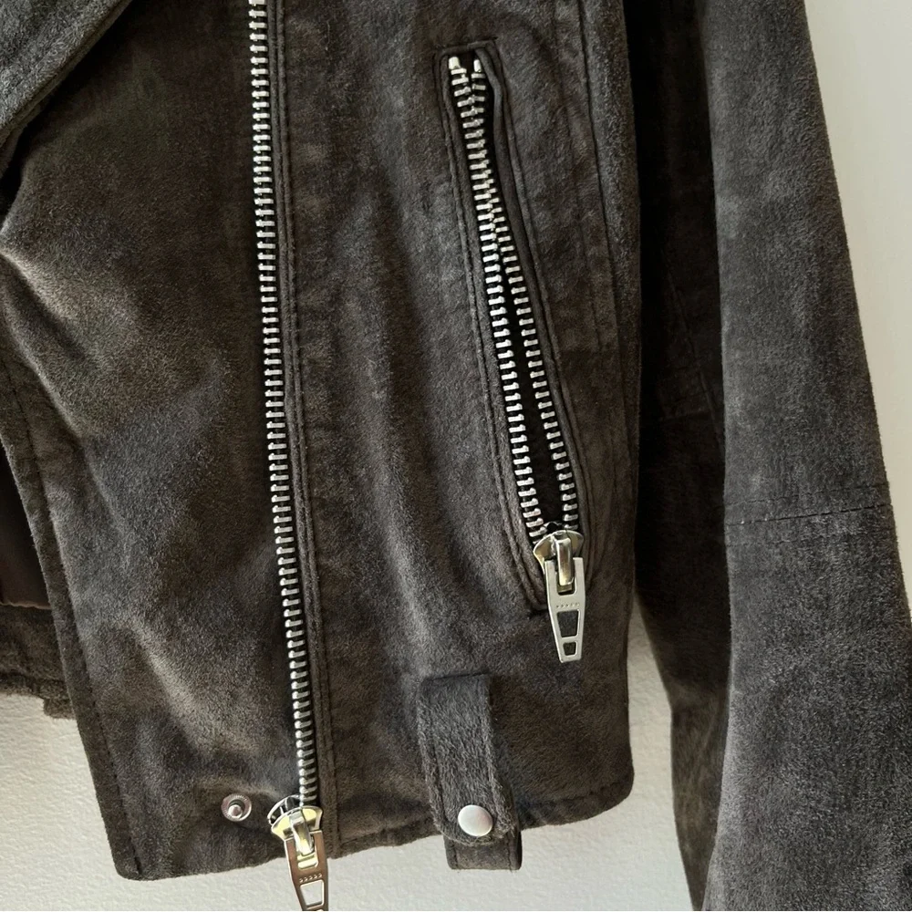 ⚡️MUST GO free shipping! BLANKNYC 100% Leather Suede Moto Jacket - XS - Brown - Picture 4 of 13
